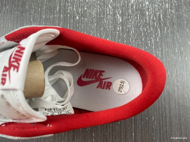 White 1 Jordan 705329-101 Retro Varsity Low Red 1105